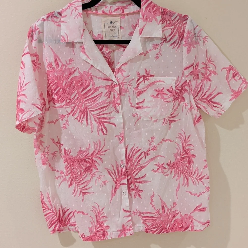 Beacon Cove 100% Cotton Pink Floral Pajamas Size M - Picture 6 of 12